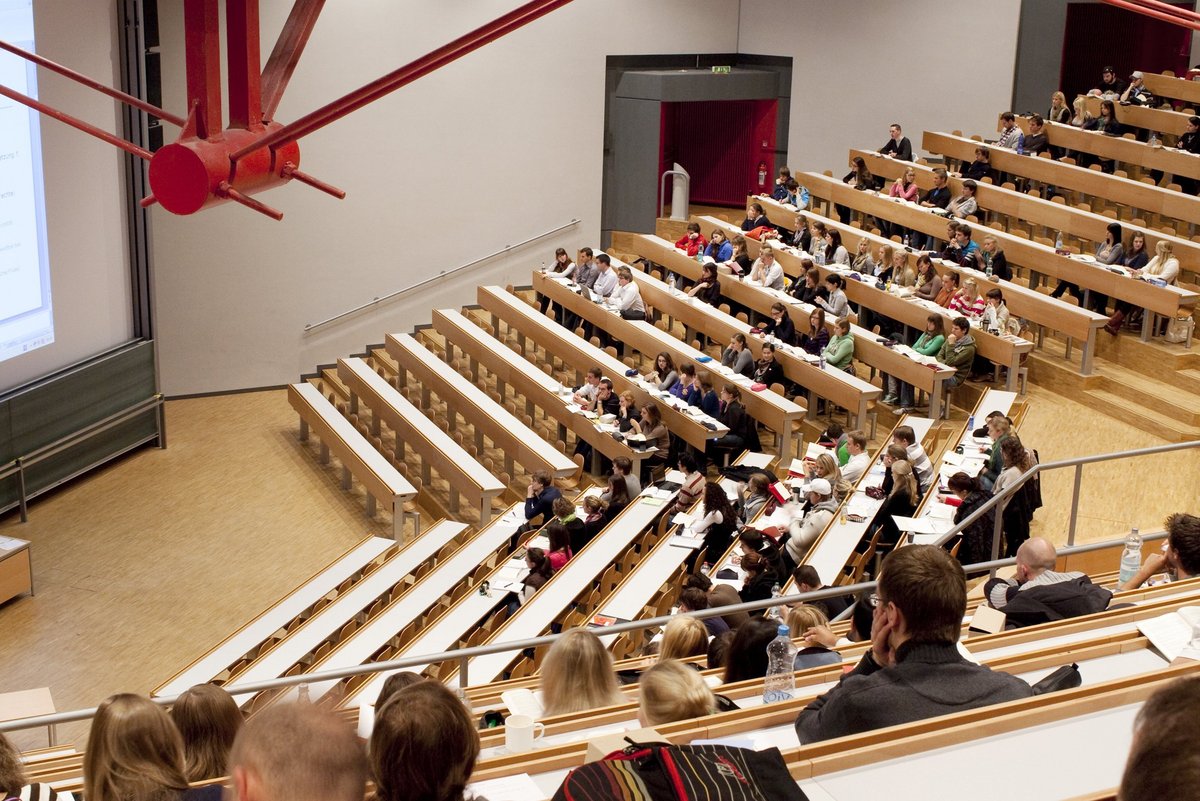 In a lecture hall at the University of Konstanz