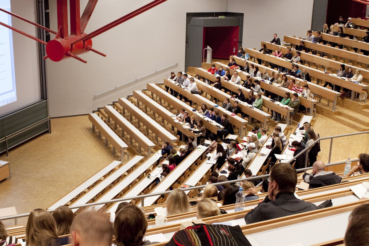 Im einem Vorlesungssaal der Universität Konstanz